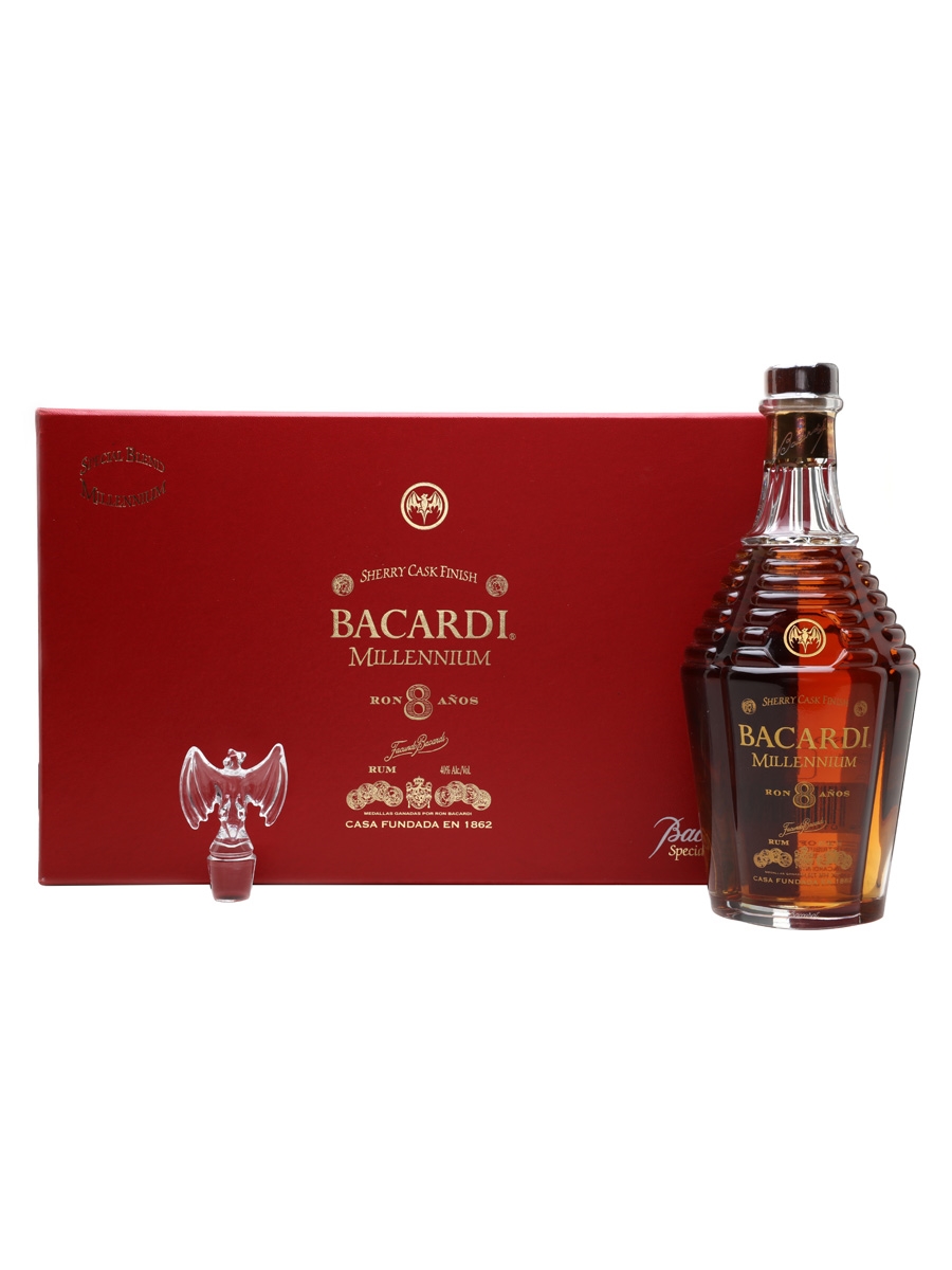 Bacardi 8 Year Old Millennium Baccarat Decanter 75cl / 40%