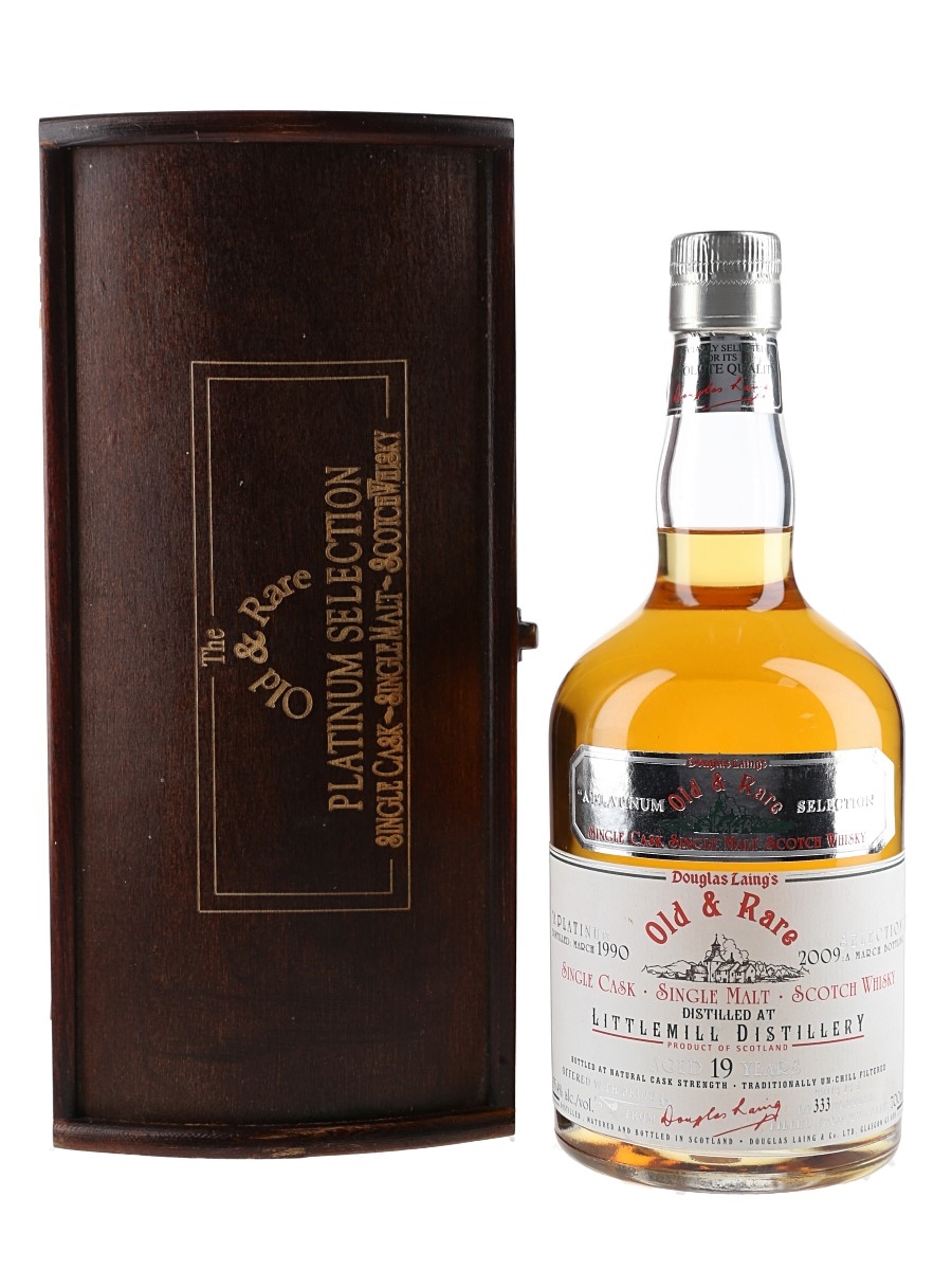 Littlemill 1990 19 Year Old Bottled 2009 - Old & Rare Platinum Selection 70cl / 55.4%