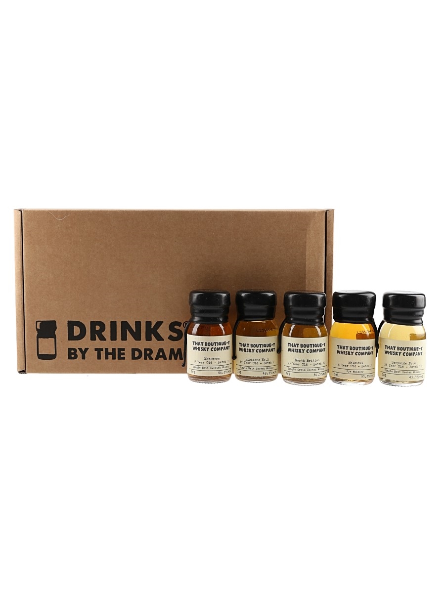 World Whisky Tasting Set - That Boutiquey Whisky Company Drinks By The Dram 5 x 3cl