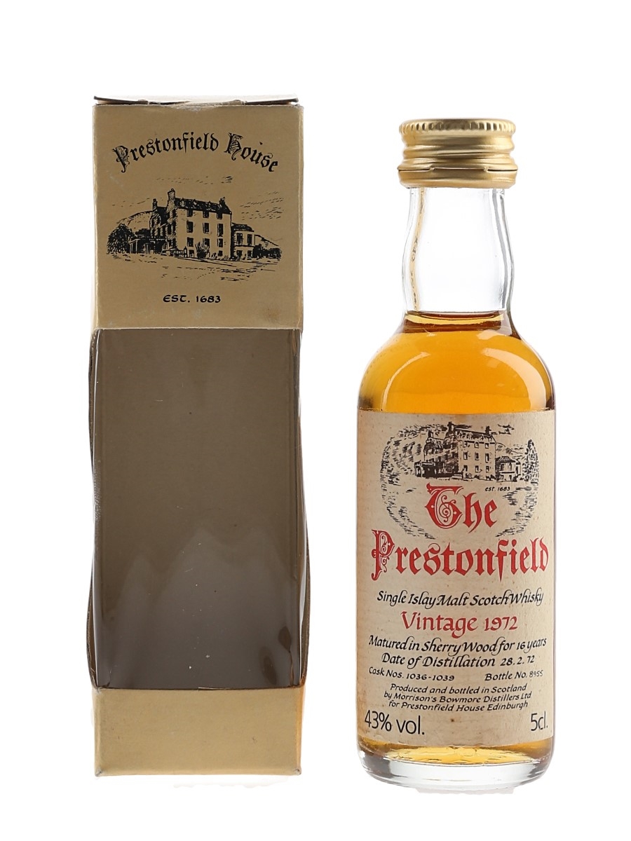 Prestonfield Islay 1972 16 Year Old Bowmore 5cl / 43%