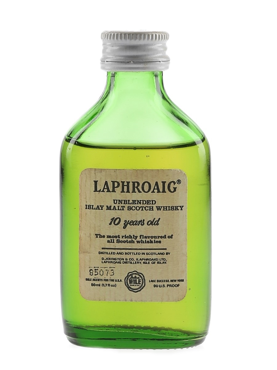 Laphroaig 10 Year Old Unblended Bottled 1980s - Julius Wile US Import 5cl / 43%