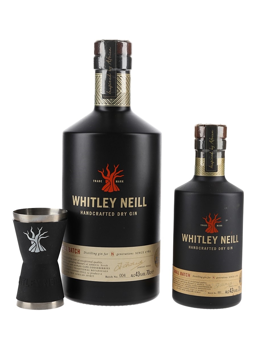 Whitley Neill Handcrafted Dry Gin Batch No.004 2 x 20cl-70cl / 43%