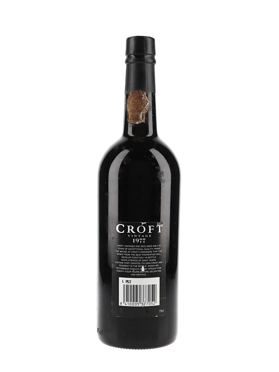 1977 Croft Vintage Port - Lot 177850 - Buy/Sell Fortified