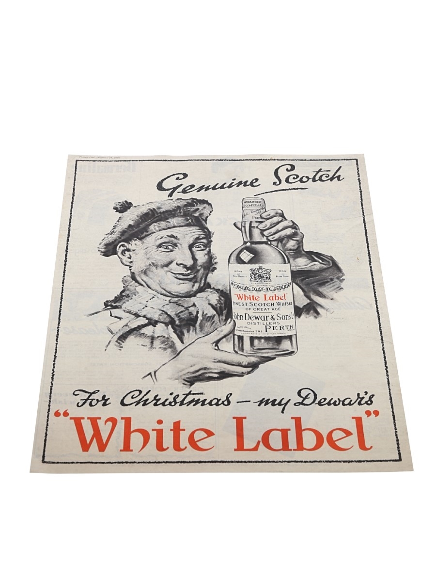 Dewar's Whisky Advertisement Print December 1938 - For Christmas - My Dewar's 24cm x 32cm
