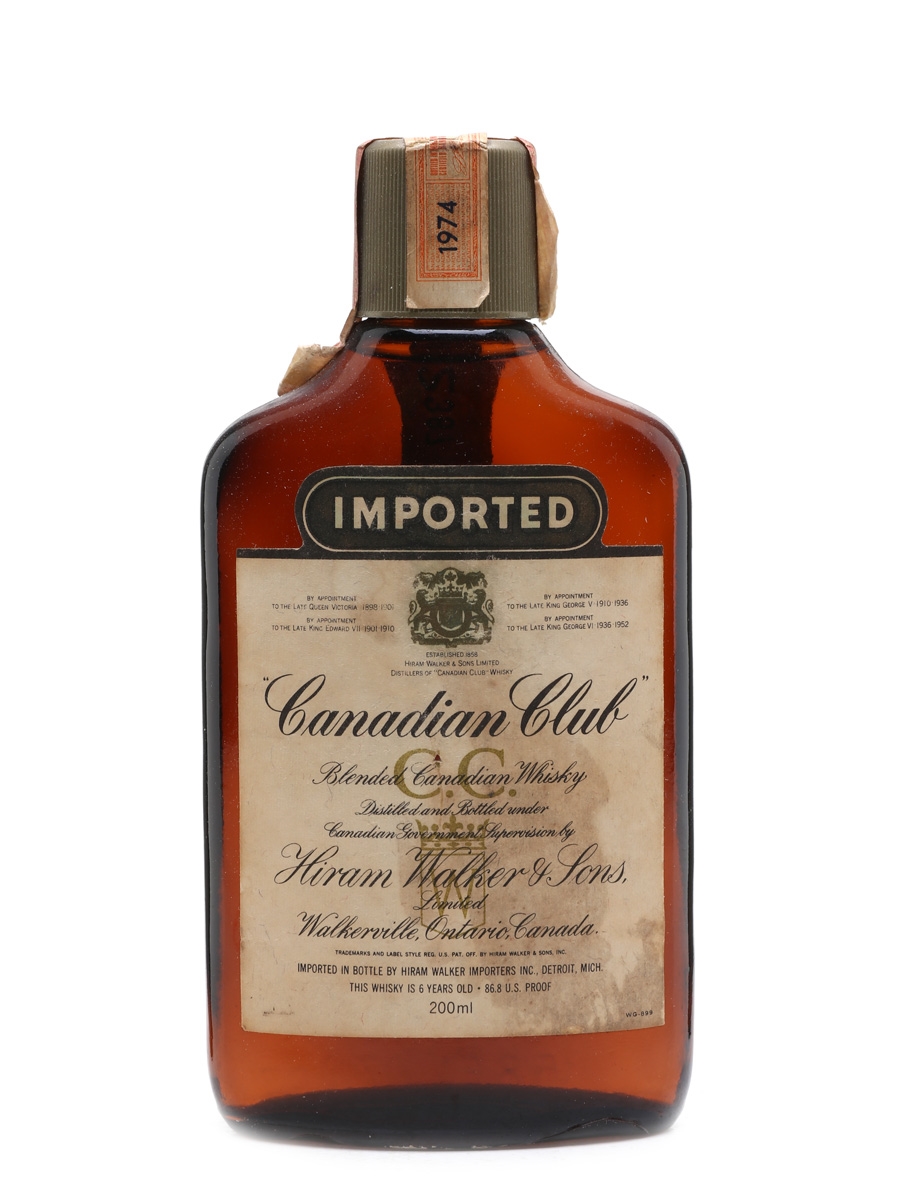 Canadian Club 1974 6 Year Old 20cl / 43.3%