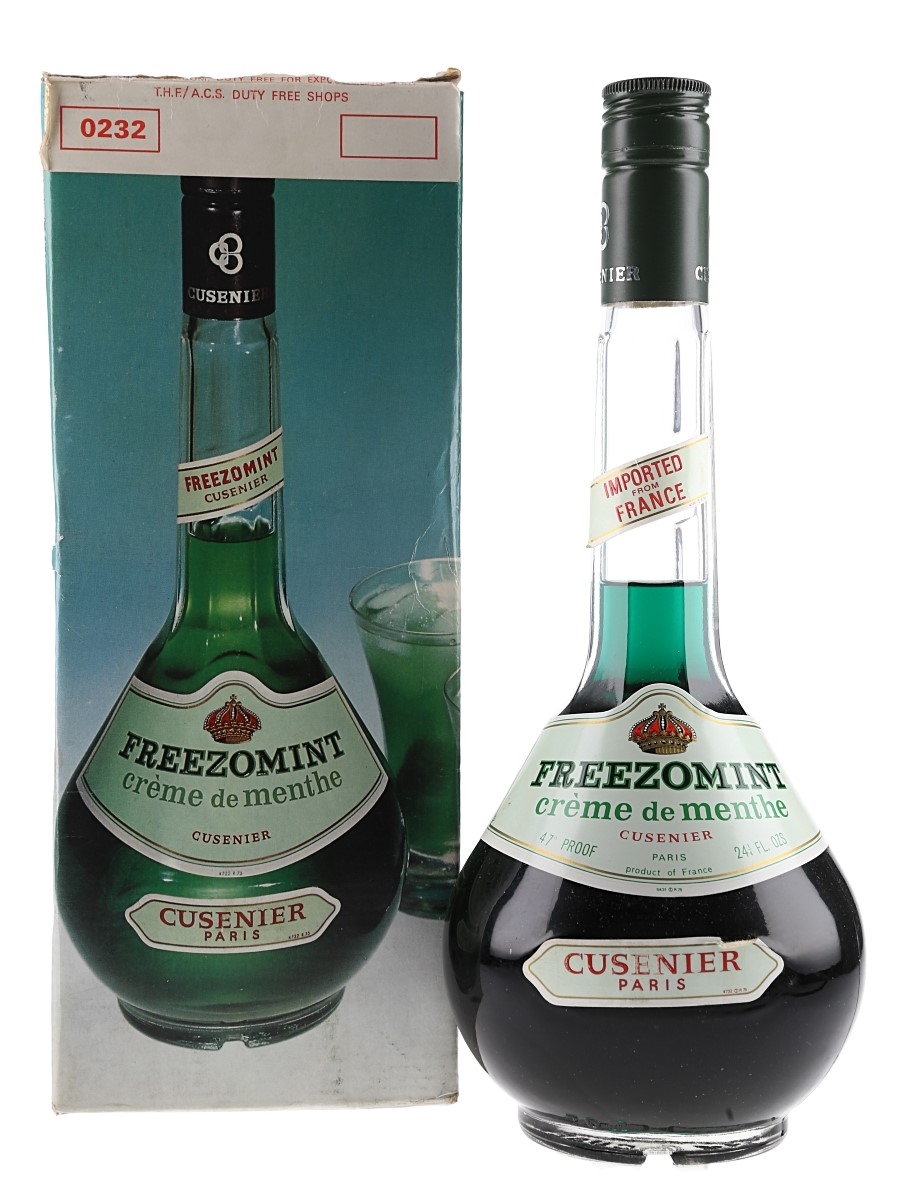 Cusenier Freezomint Creme De Menthe Bottled 1970s - Duty Free 70cl / 27%