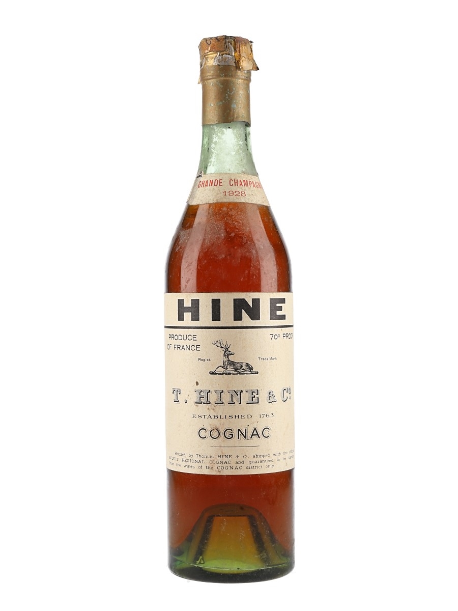 Hine 1928 Grande Champagne Cognac Bottled 1960s 70cl / 40%