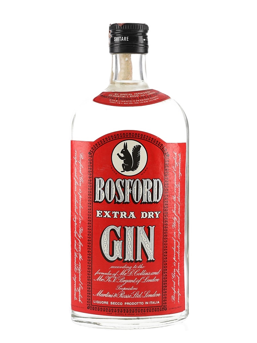Bosford Extra Dry Gin Bottled 1980s - Martini & Rossi 75cl / 43%