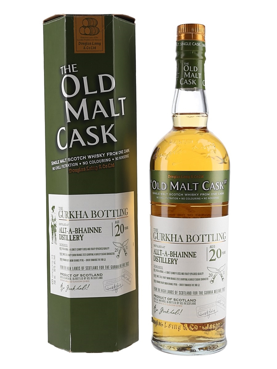 Allt-a-Bhainne 20 Year Old Bottled 2011 - Gurkha Bottling Old Malt Cask 70cl / 50%