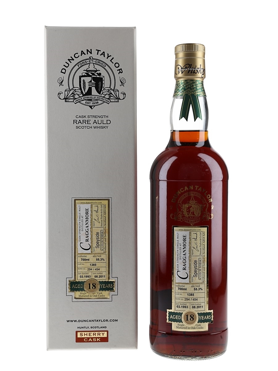 Cragganmore 1993 18 Year Old Bottled 2004 - Duncan Taylor Peerless 70cl / 55.3%