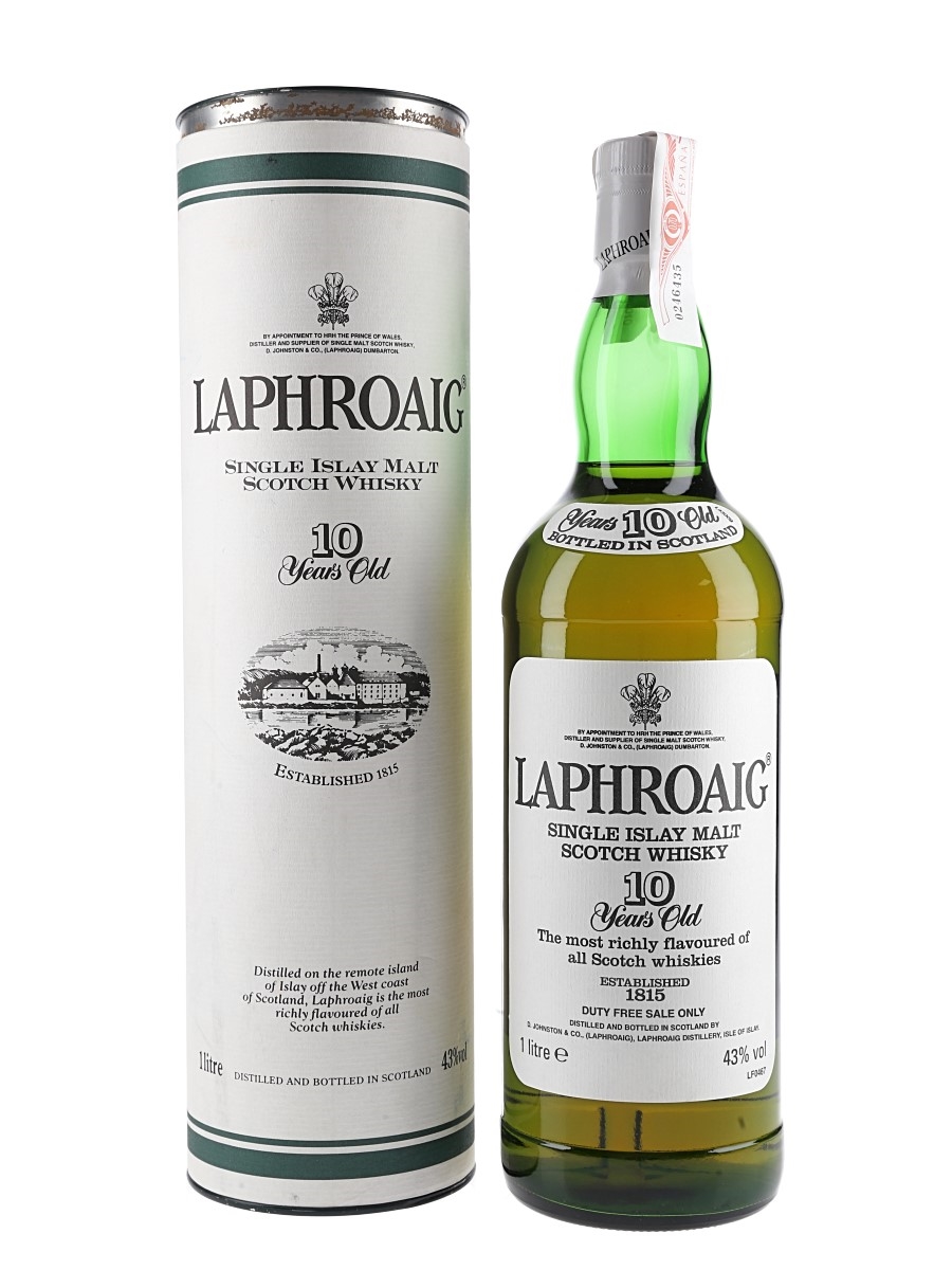 Laphroaig 10 Year Old Bottled 1990s - Duty Free 100cl / 43%
