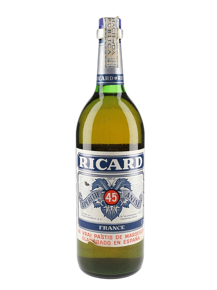 Ricard Pastis De Marseille Bottled 1970s - Spain 100cl / 45%