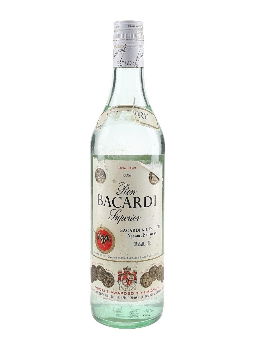 Bacardi Carta Blanca Superior Bottled 1990s - Westbay Distributors Ltd 70cl / 37.5%