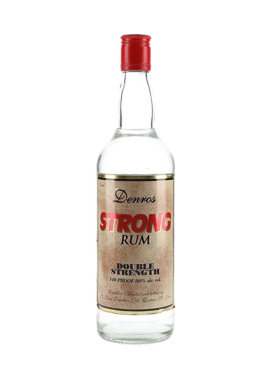 St. Lucia Denros Double Strength Rum Bottled 1990s - US Import 75cl / 80%