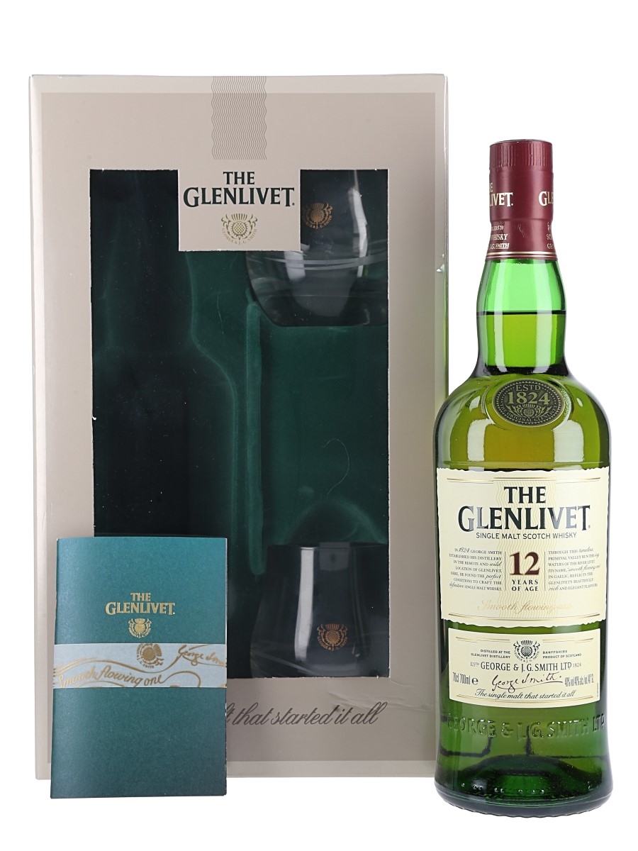Glenlivet 12 Year Old Gift Pack Bottled 2013 70cl / 40%