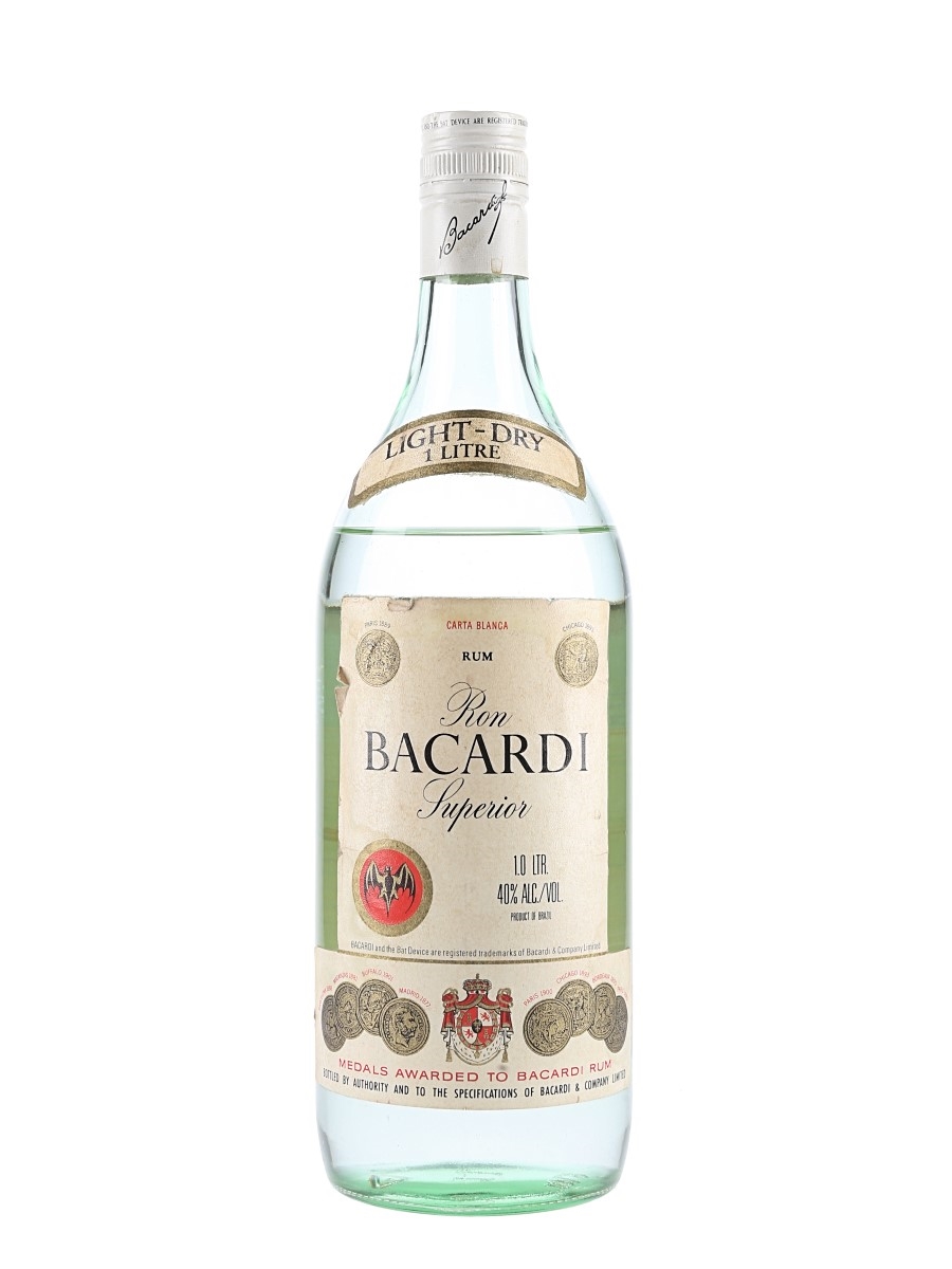 Bacardi Carta Blanca Superior Bottled 1980s - Brazil 100cl / 40%