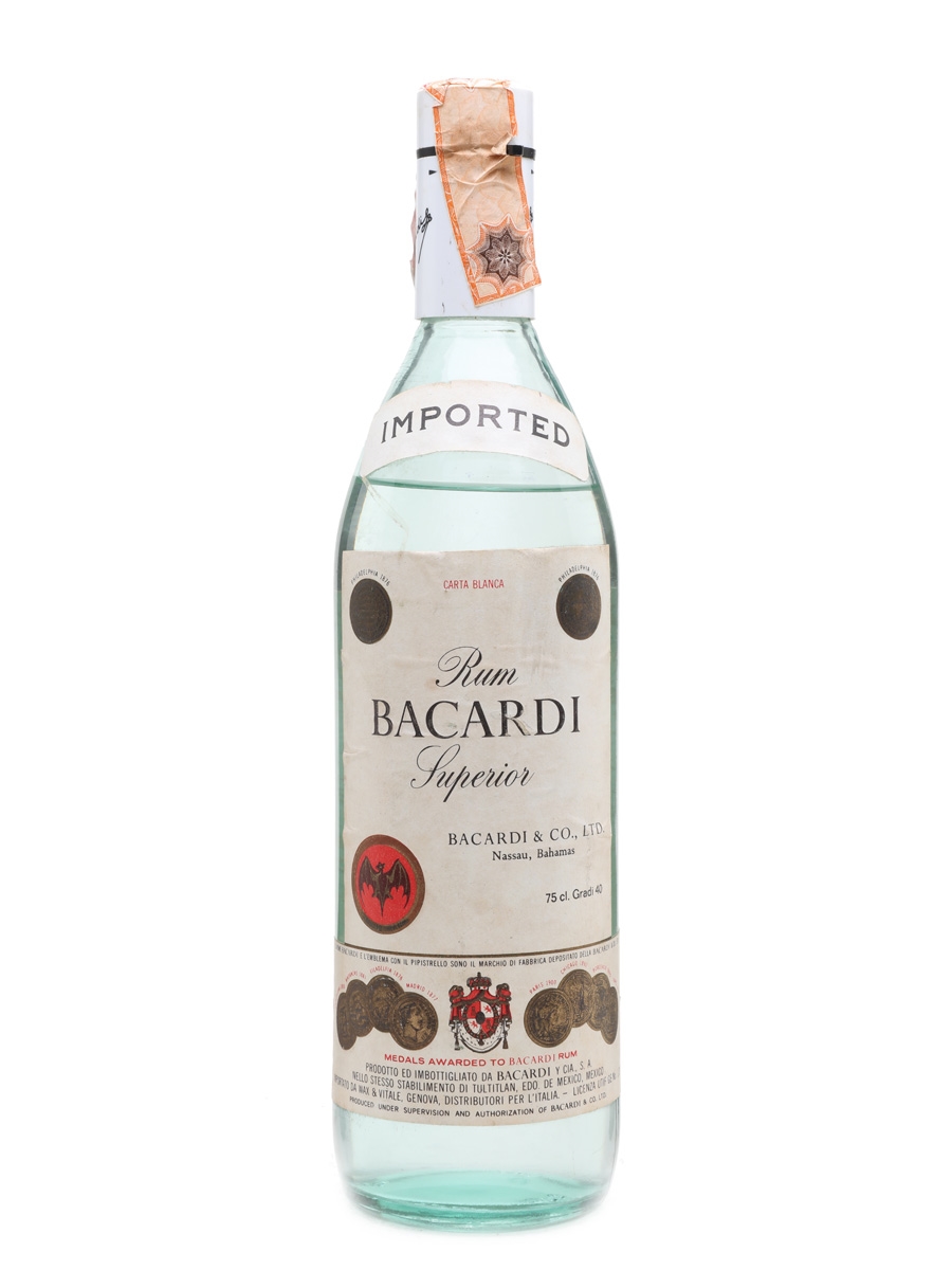 Bacardi Superior Rum Bottled 1960s - Bahamas 75cl / 40%