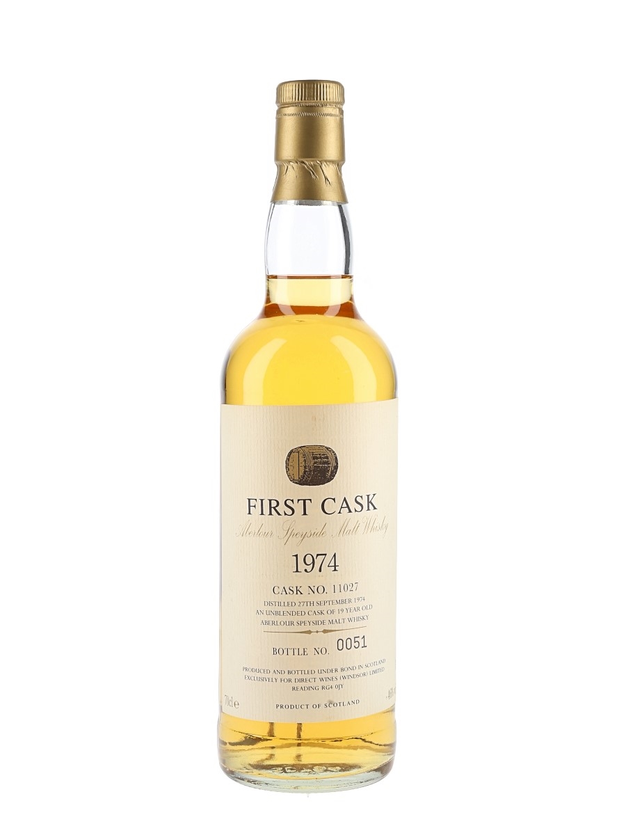 Aberlour 1974 19 Year Old Cask 11027 Bottled 1990s - First Cask 70cl / 46%