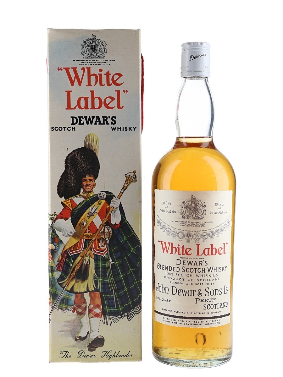 Dewar's White Label Bottled 1970s - 1 US Quart 94.6cl