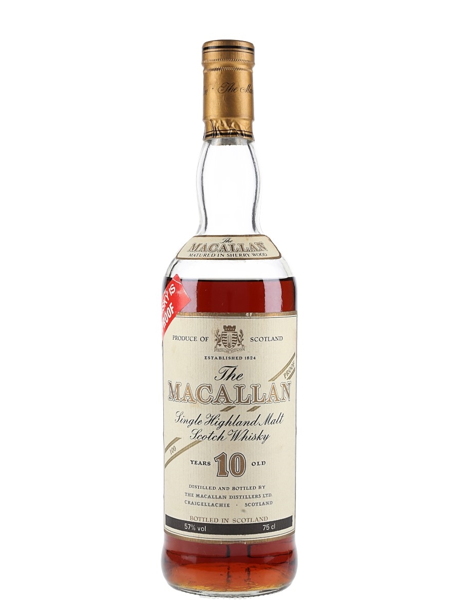 Macallan 10 Year Old Full Proof Bottled 1980s 75cl / 57%