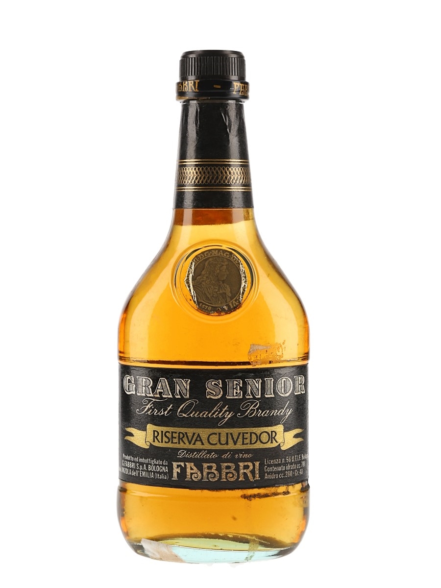 Fabbri Gran Senior Brandy Bottled 1970s 70cl / 40%