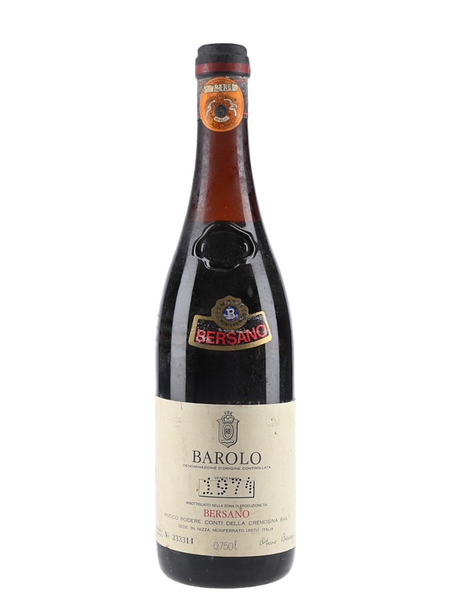 1974 Bersano Barolo  75cl / 13%