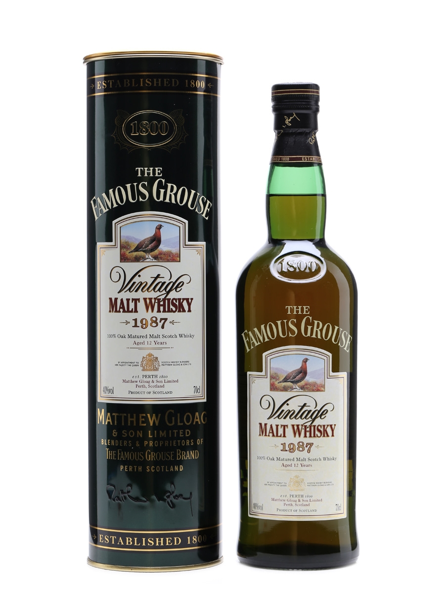 ウイスキー Famous Grouse Vintage Malt Whisky 1987 Famous Grouse 1987 Vintage Malt - Lot 2051 - Buy/Sell Blended Malt