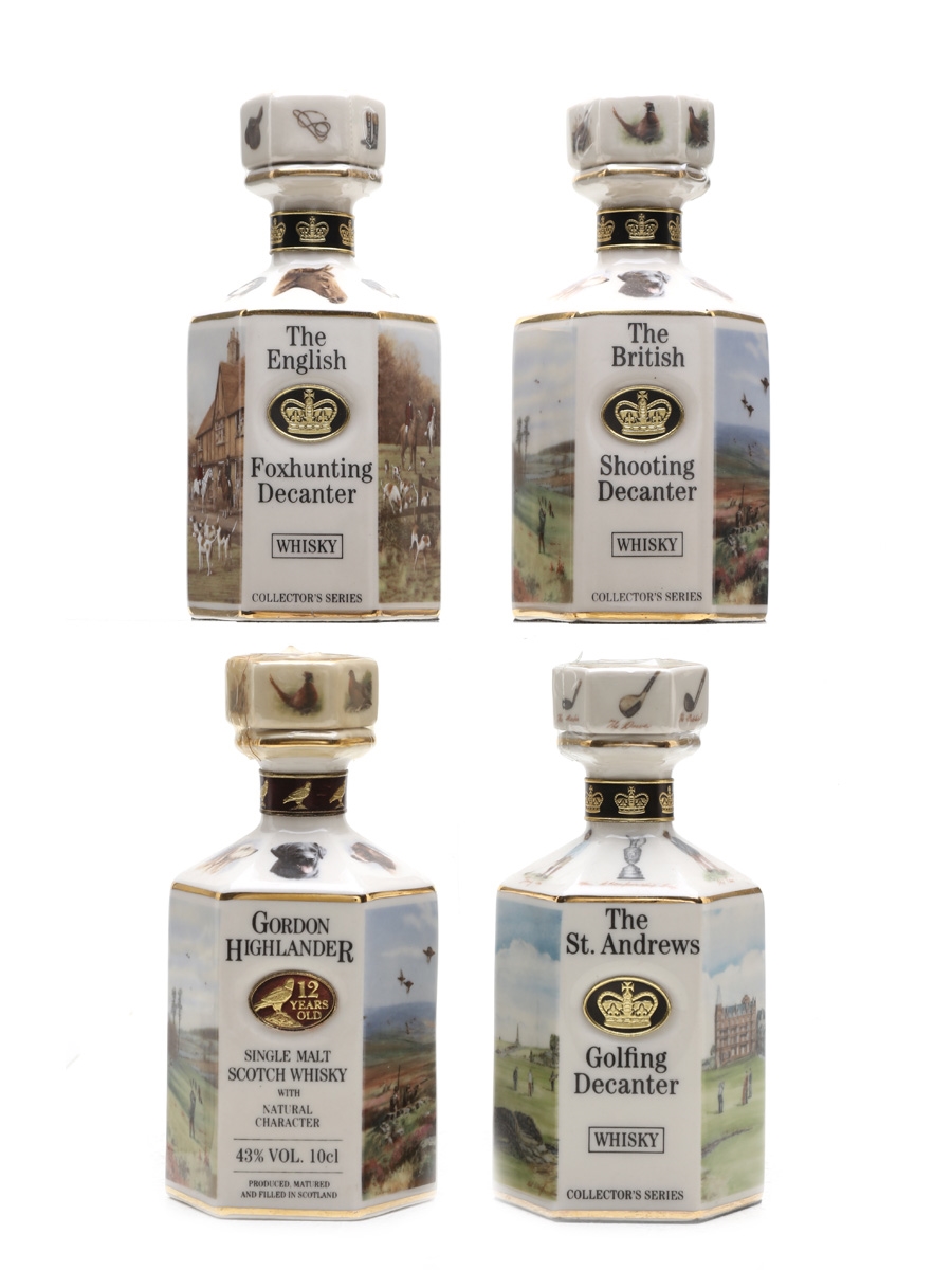 Gordon Highlander Miniature Decanter Set Bottled 1980s 40cl / 41.5%