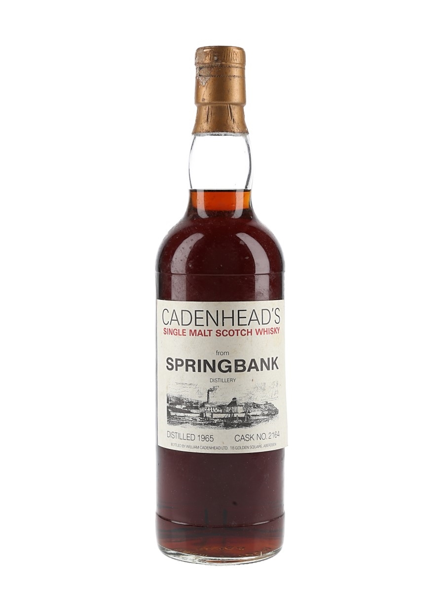 Springbank 1965 Cask 2164 Bottled 1990s - Cadenhead's White Label - Missing Label 70cl / 54.5%