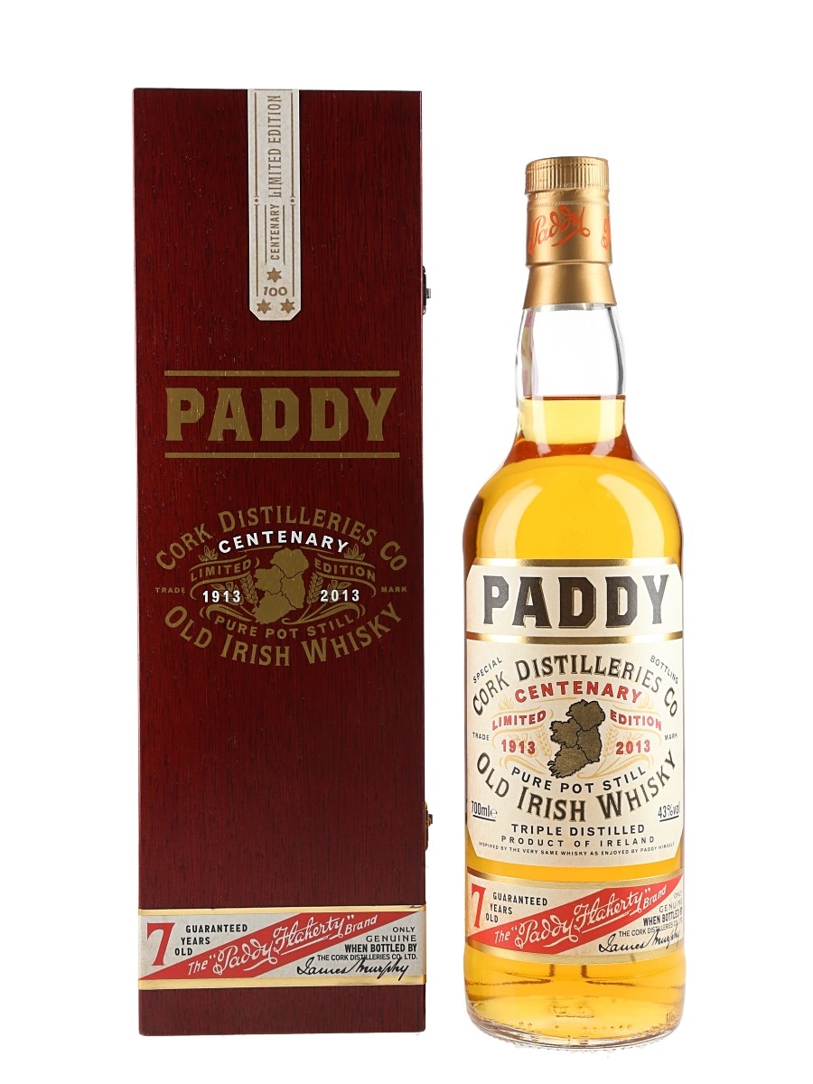 Paddy 7 Year Old Irish Whiskey Centenary 1913-2013 70cl / 43%