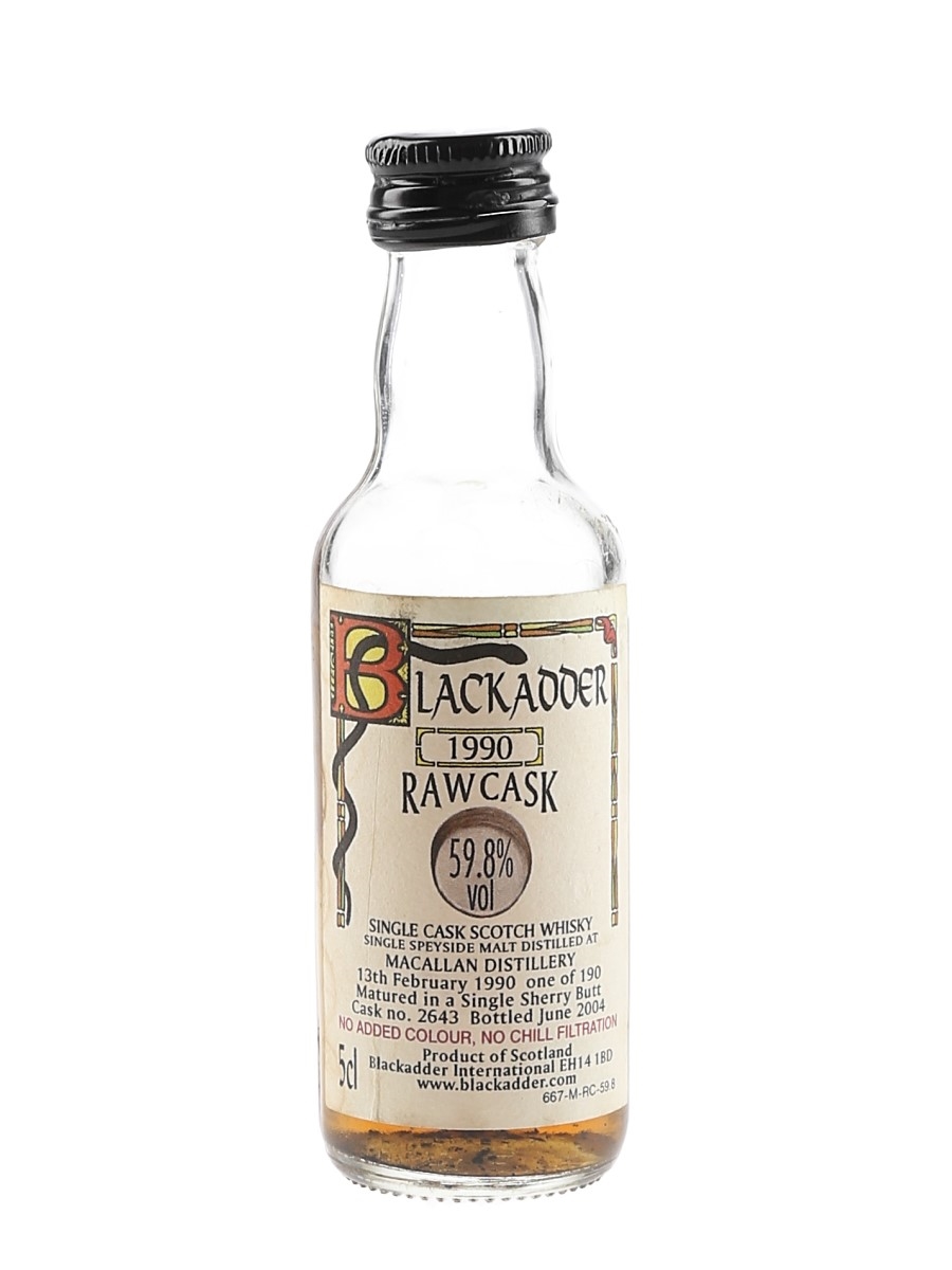 Macallan 1990 Raw Cask 2643 Bottled 2004 - Blackadder International 5cl / 59.8%