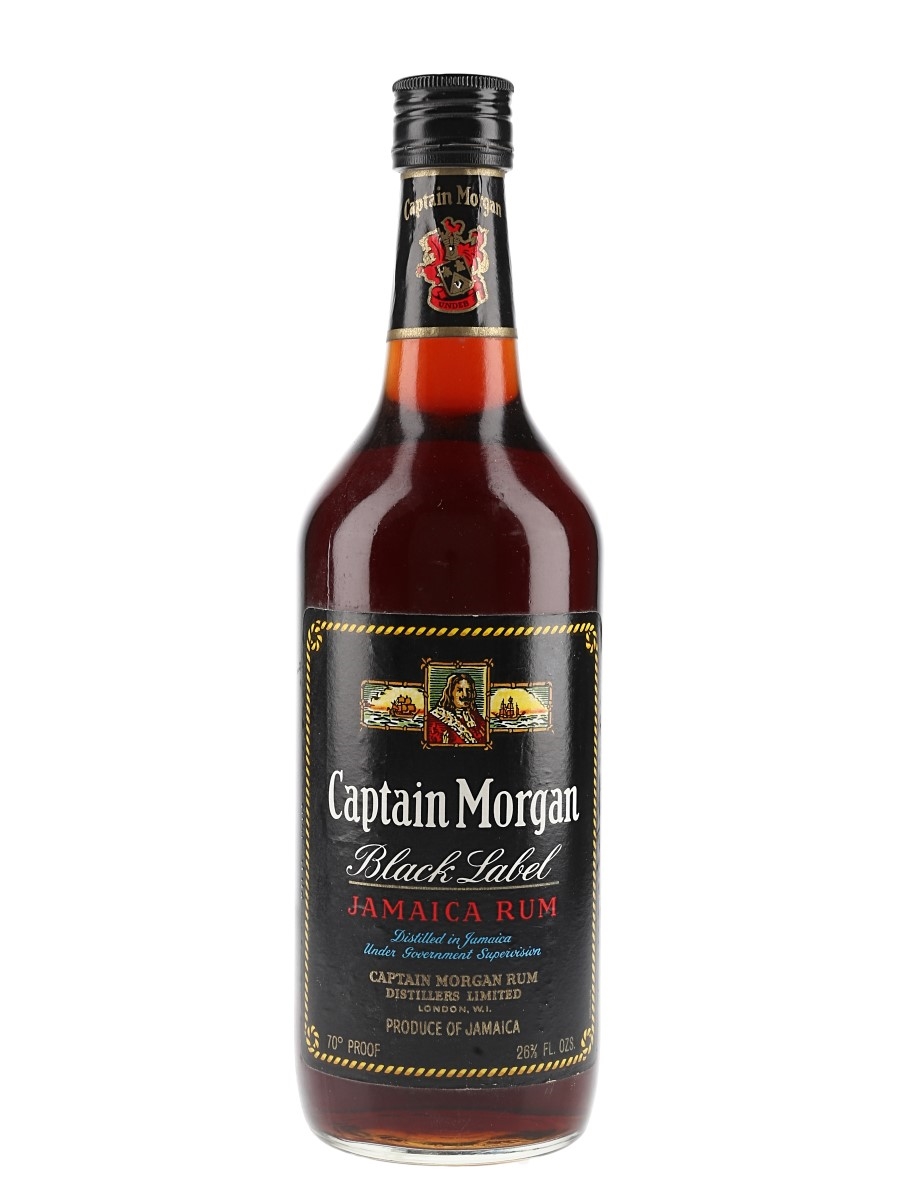 Captain Morgan Black Label Rum Bottled 1970s 75.7cl / 40%