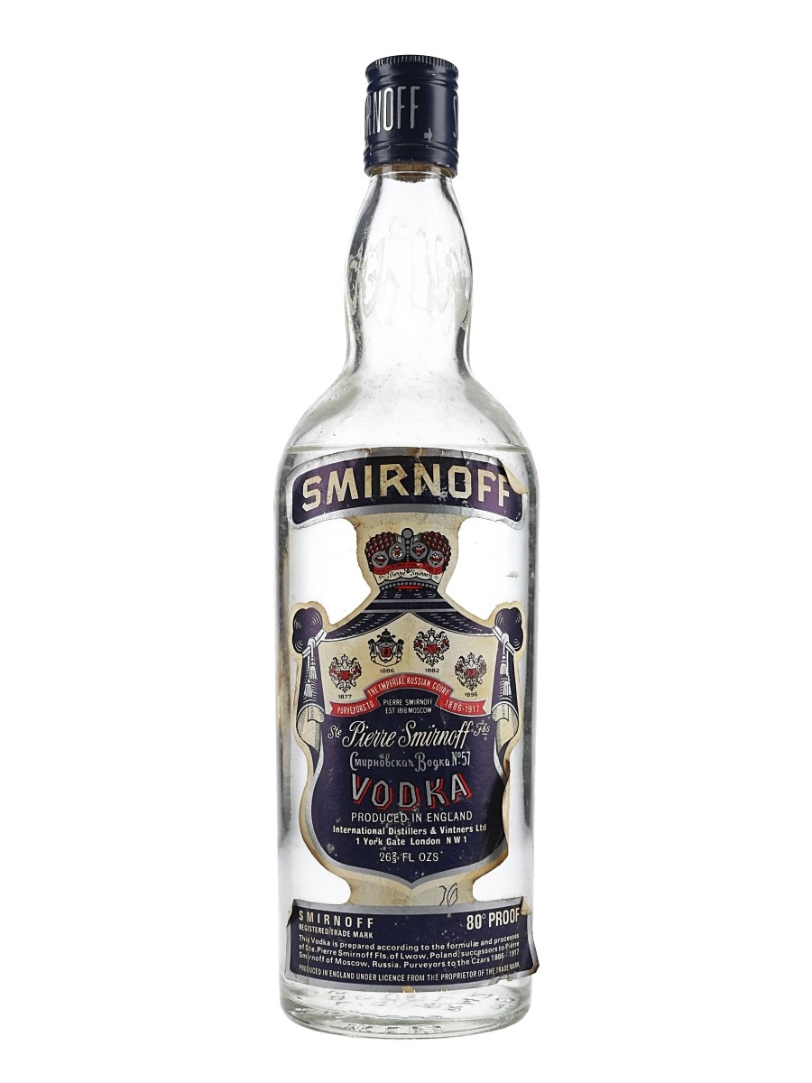 Smirnoff Blue Label Bottled 1970s - England 75.7cl / 46%