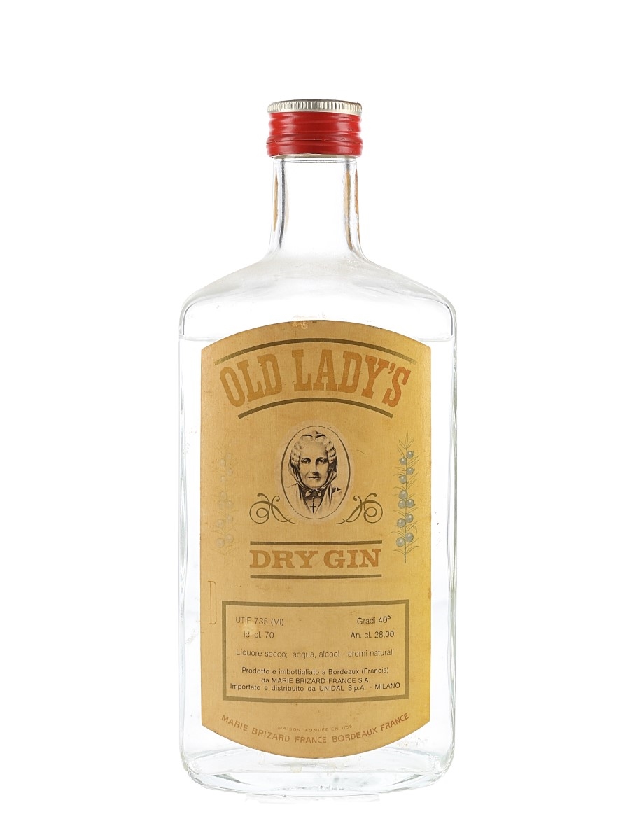 Marie Brizard Old Lady's Dry Gin Bottled 1970s - Unidal 70cl / 40%