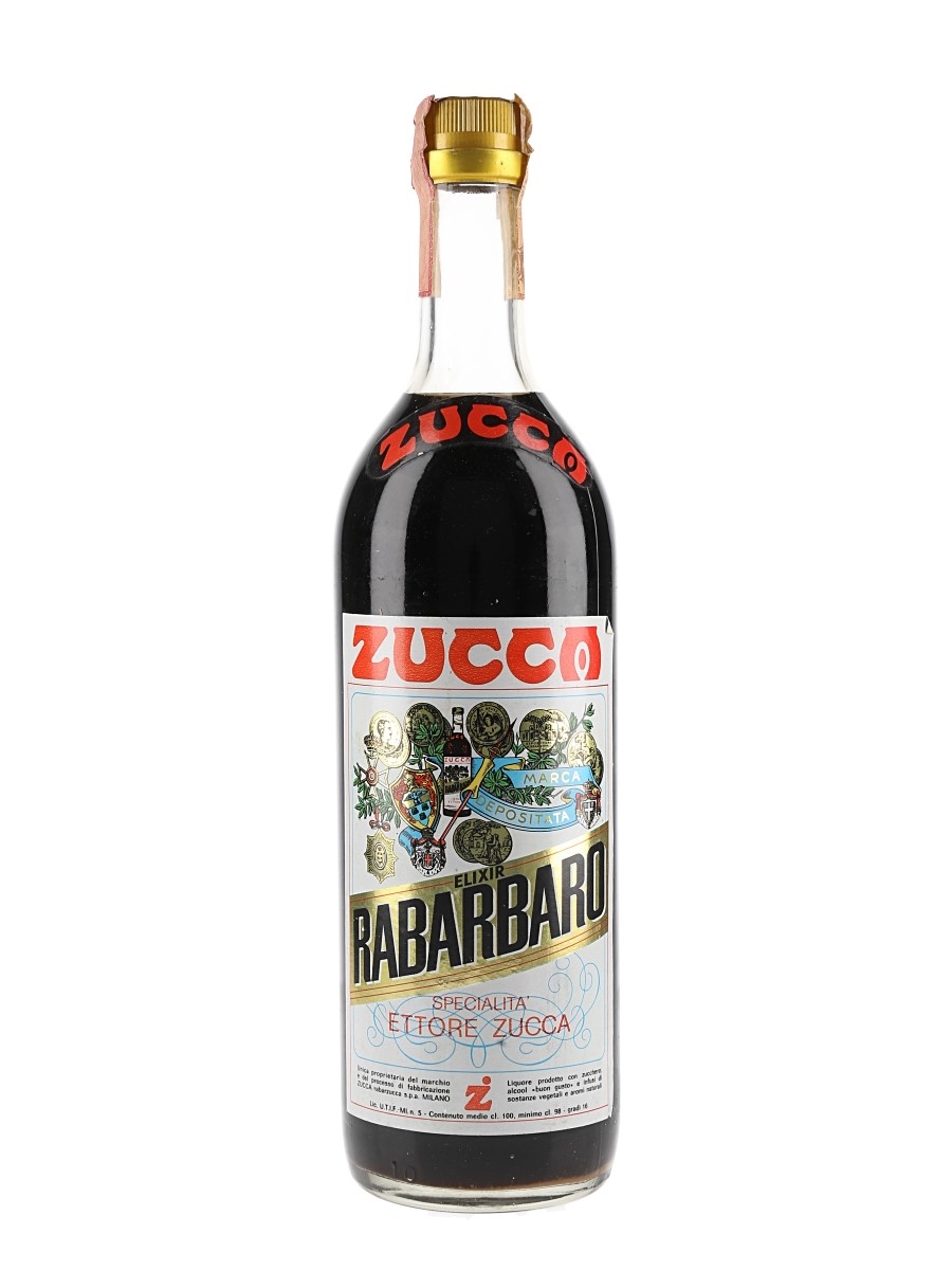 Zucca Elixir Rabarbaro Bitters Bottled 1970s-1980s 100cl / 16%