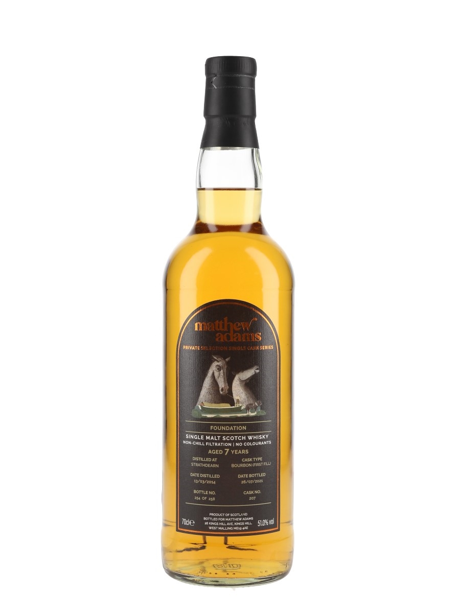 Strathdearn 2014 7 Year Old Cask No.207 Bottled 2021 - Matthew Adams Private Selection 70cl / 51%