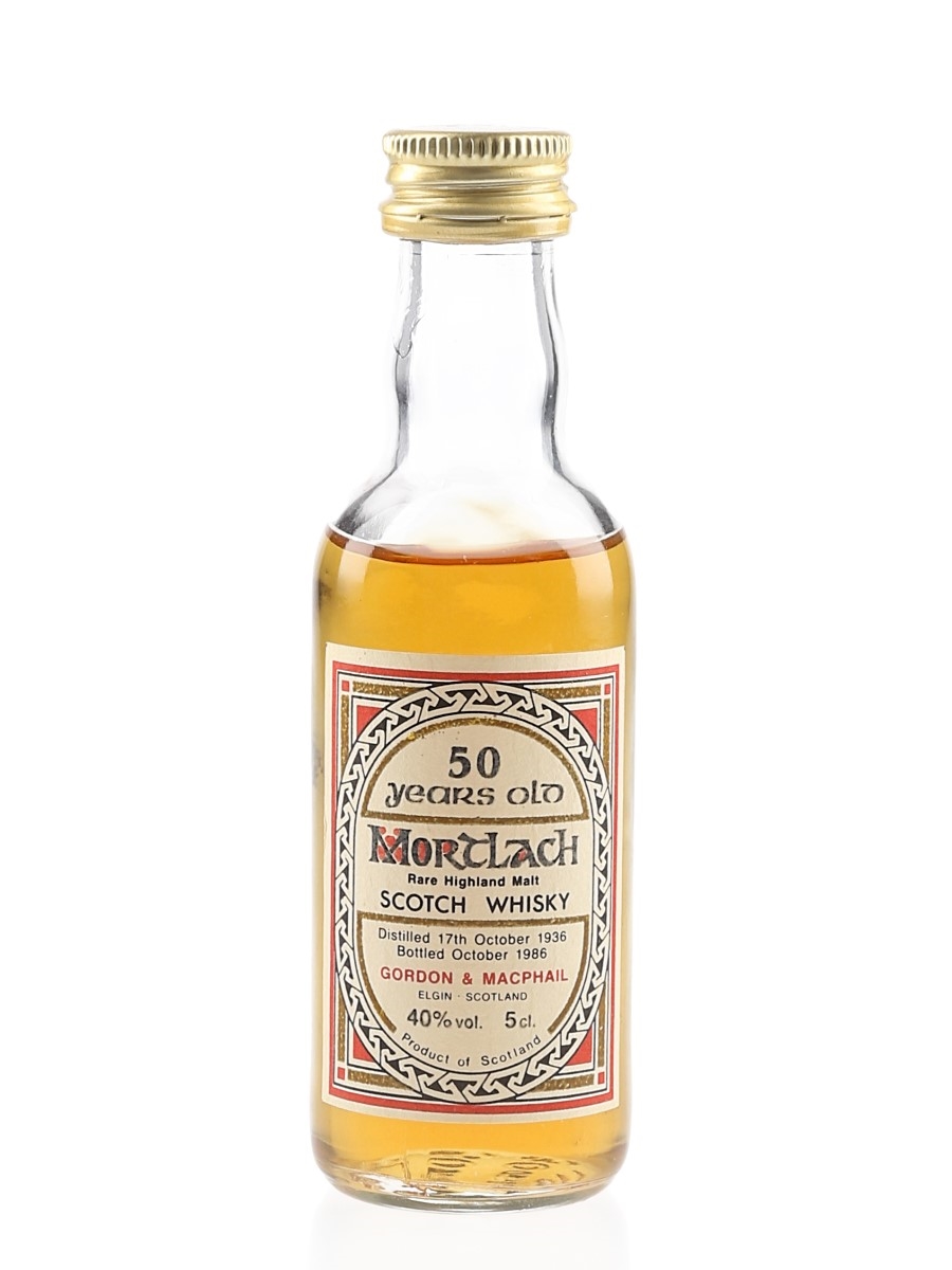 Mortlach 1936 50 Year Old Bottled 1986 - Gordon & MacPhail 5cl / 40%