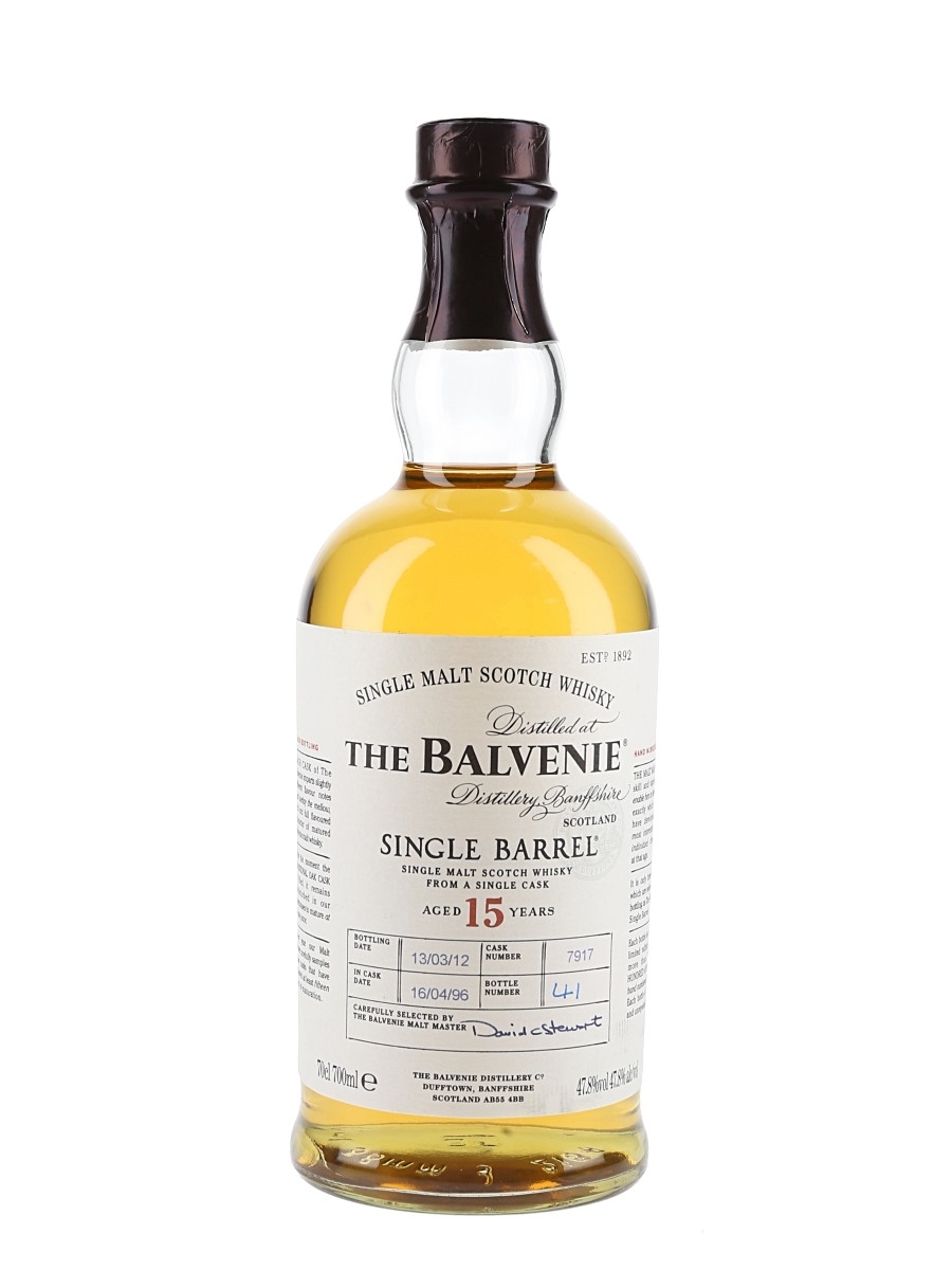 Balvenie 1996 15 Year Old Single Barrel 7917 Bottled 2012 70cl / 47.8%