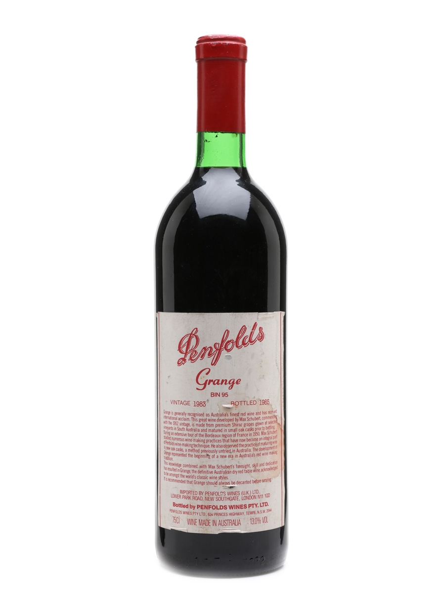 Penfolds 1983 Grange Bin 95 Bottled 1985 75cl / 13%