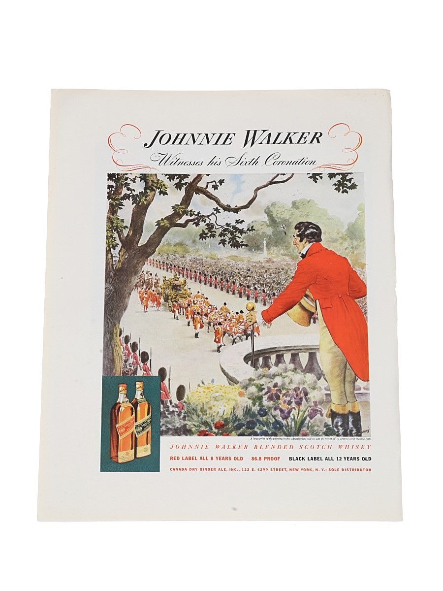 Johnnie Walker Advertising Print 1937 27cm x 36cm