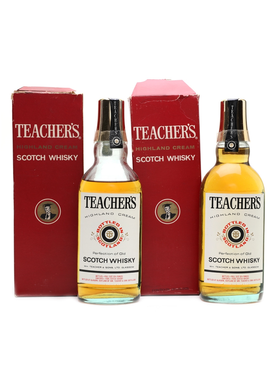 Teacher's Highland Cream Bottled 1970s 2 x 37.5cl / 40%