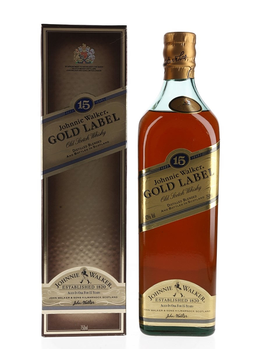 Johnnie Walker Gold Label 15 Year Old Bottled 1990s - Asian Market 75cl / 43%