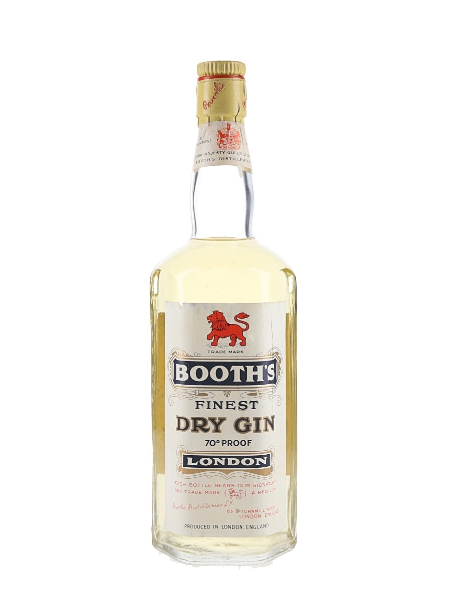 Booth's Finest Dry Gin Bottled 1958 75cl / 40%