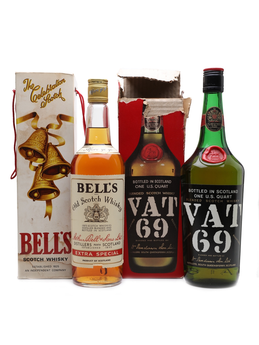 Bell's & Vat 69 Bottled 1970s 75.7cl & 94cl / 43%