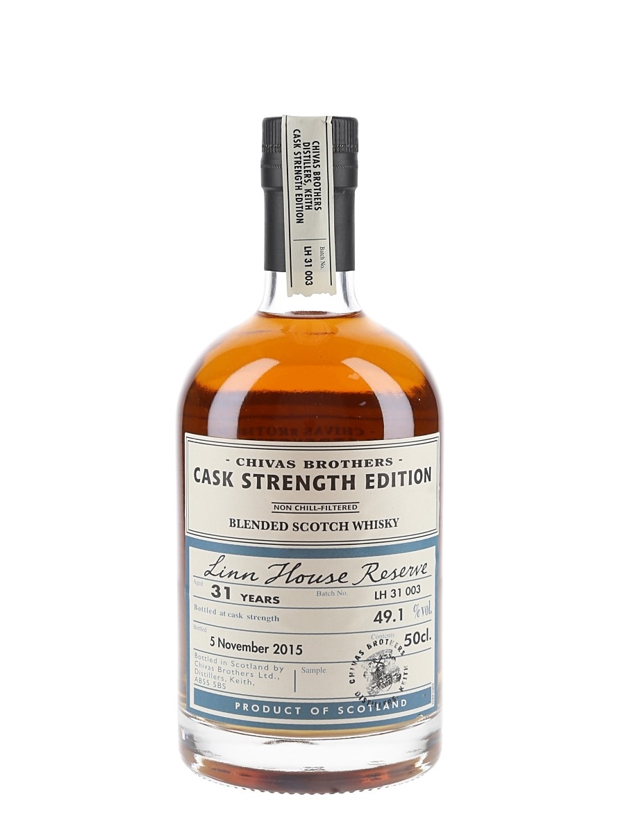 Chivas Brothers 31 Year Old Linn House Reserve Bottled 2015 - Cask Strength Edition 50cl / 49.1%