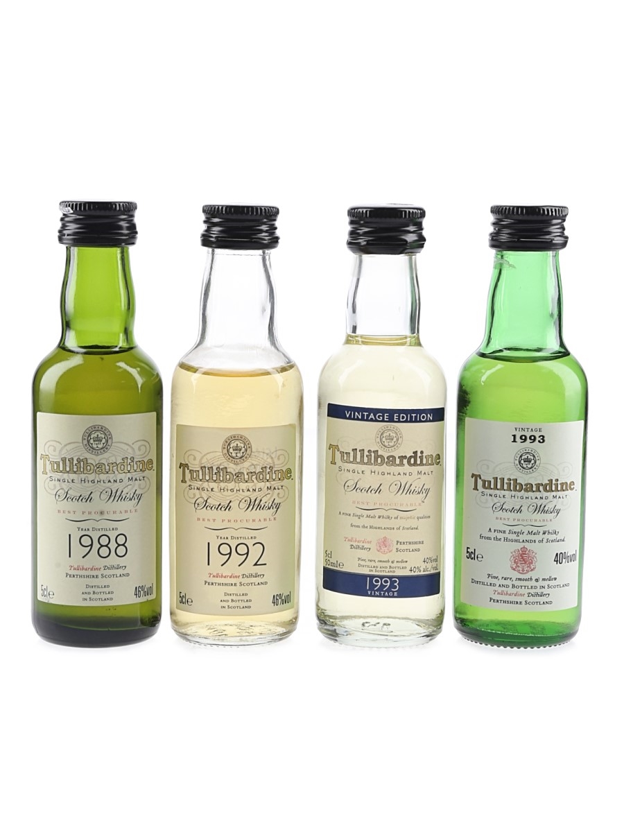 Tullibardine Vintage Single Malt Scotch Whisky 1988, 1992 & 1993 4 x 5cl