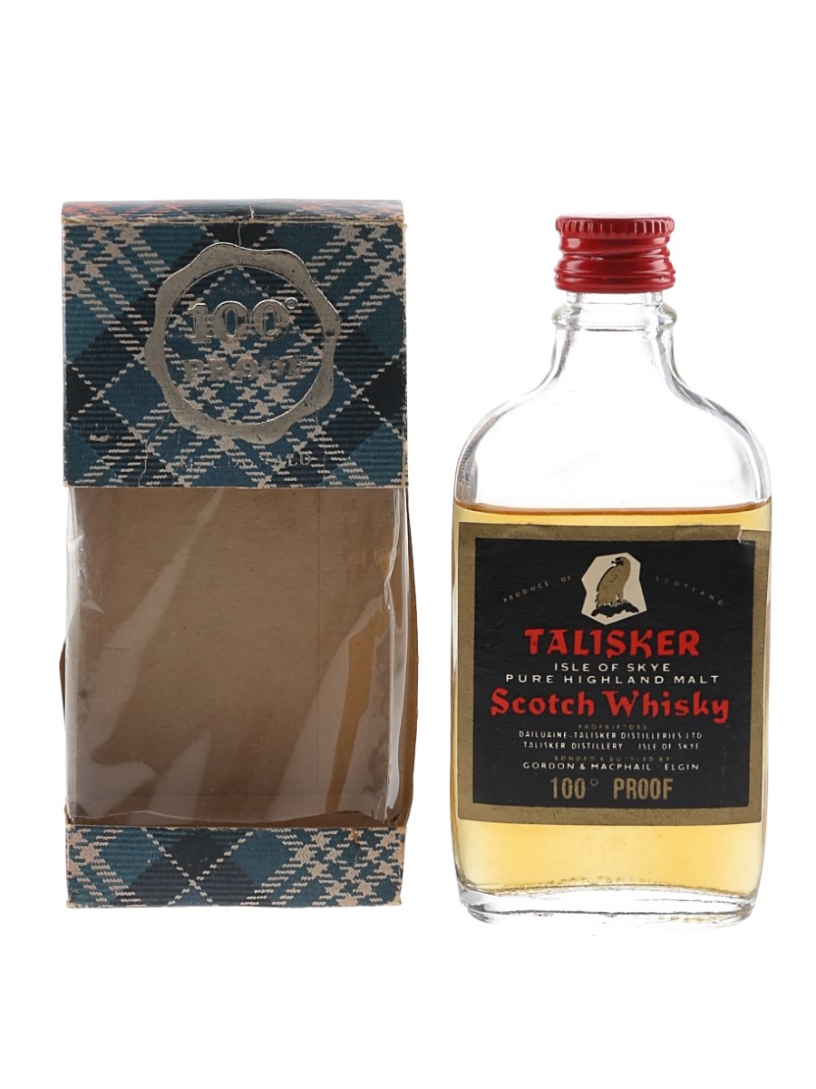 Talisker 100 Proof Black Label Gold Eagle Bottled 1970s -  Gordon & MacPhail 5cl / 57%