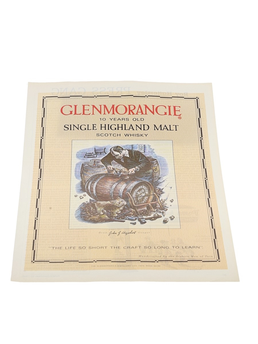 Glenmorangie 10 year Old Advertising Print 1986 - The Life So Short The Craft So Long To Learn 29cm x 21cm