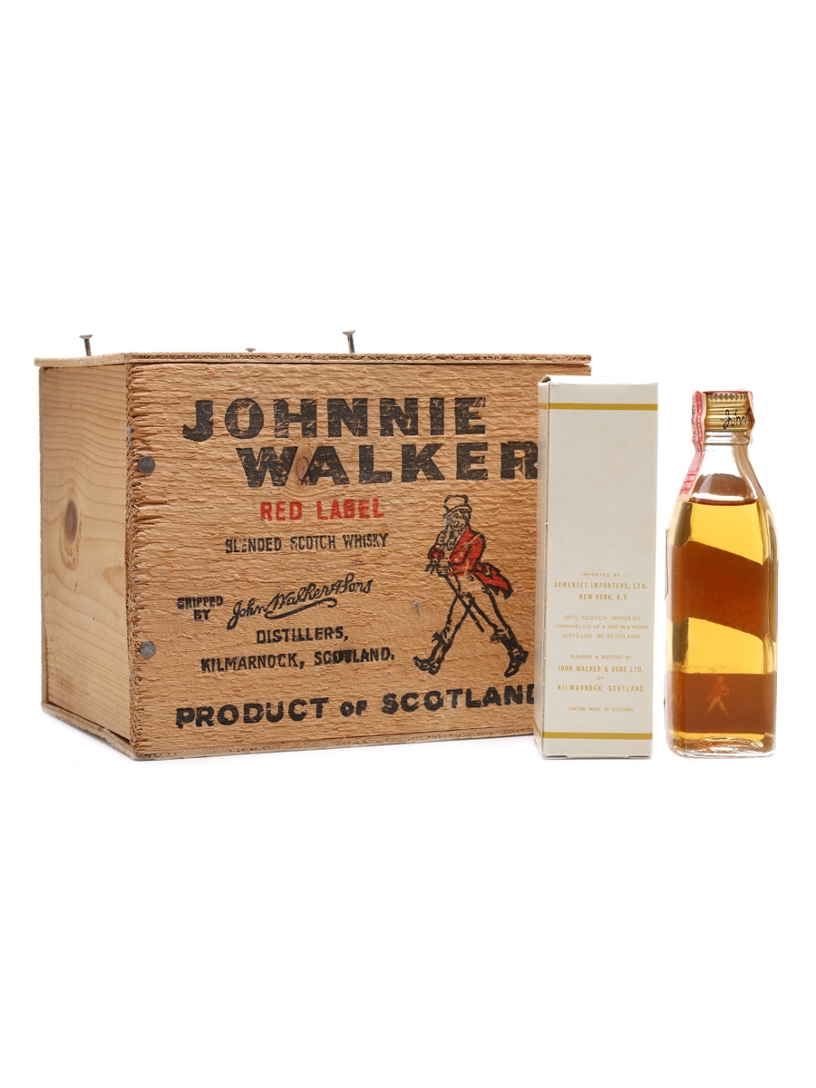 Johnnie Walker RED LABEL 木製ボックス Johnnie Walker Red Label Whiskey Cedar Wooden Box 12 - 1/10