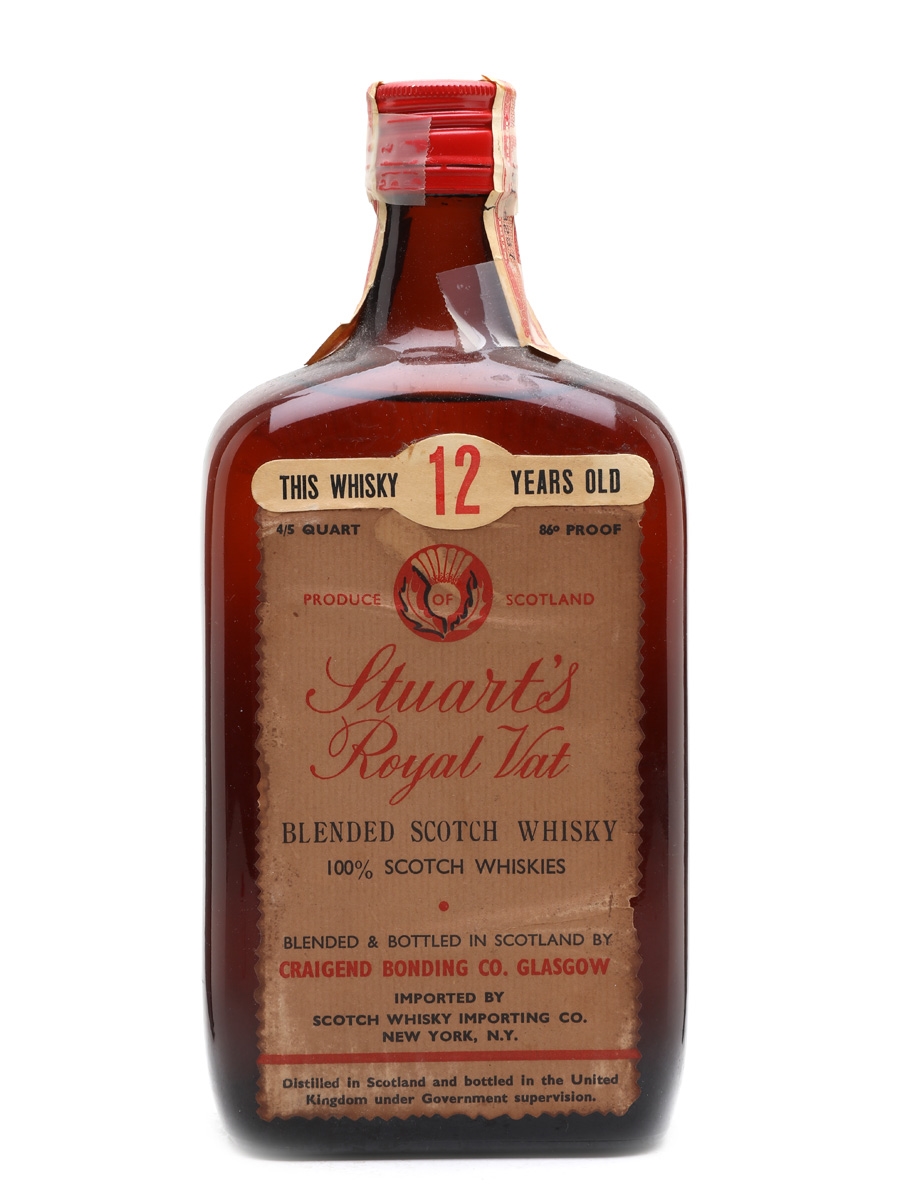 Stuart's Royal Vat 12 Year Old Bottled 1960s - Scotch Whisky Importing 75cl / 43%
